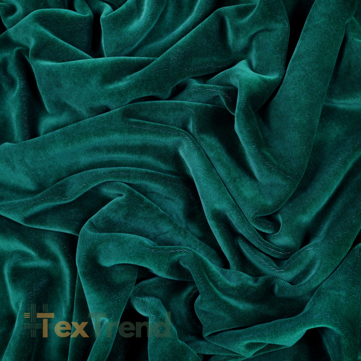 Baumwollvelours - Flaschengrün