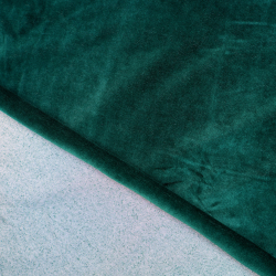 Baumwollvelours - Flaschengrün