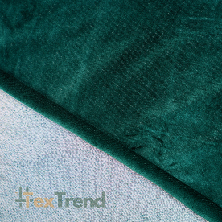 Baumwollvelours - Flaschengrün