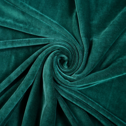 Baumwollvelours - Flaschengrün
