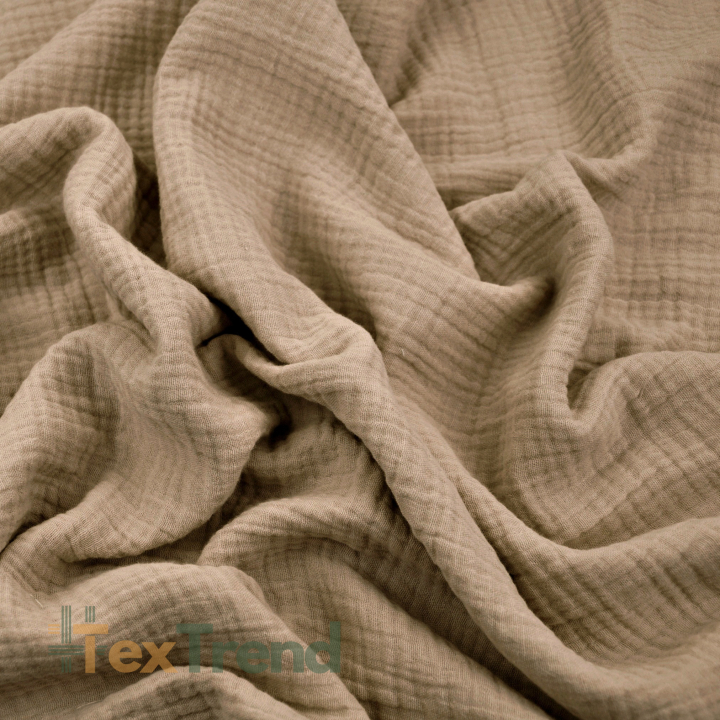 Musselin Double Gauze hellbraun (Light Brown)