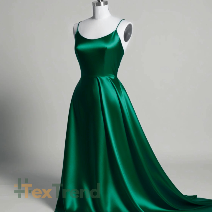 Kleidungsstoff Satin mit Lycra - Flaschengrün 110