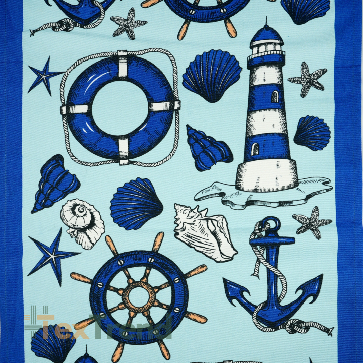 Liegegewebe maritimes Muster