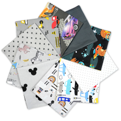 Patchwork-Stoffset 20 Stück 40 x 40 cm - grau/Junge  