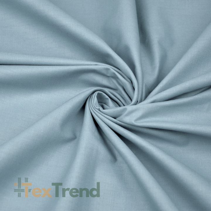 100% Baumwolle einfarbig grau-blau - 007