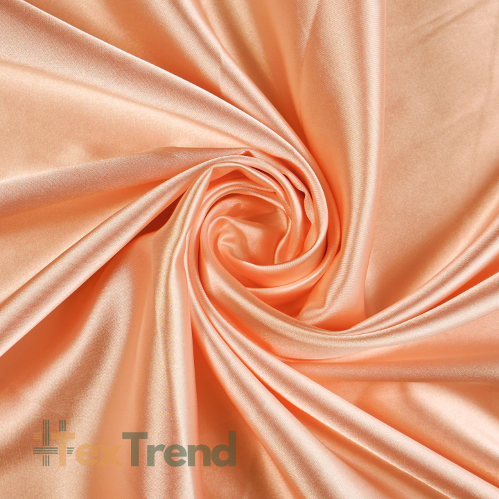 Kleidungsstoff Satin mit Lycra - orange 56