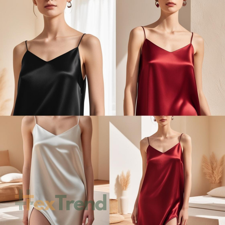 Kleidungsstoff Satin mit Lycra - aprikose 5