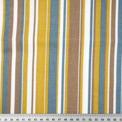 100% Baumwolle gestreift in senfgelb und jeansblau