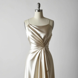 Kleidungsstoff Satin mit Lycra - ecru 3