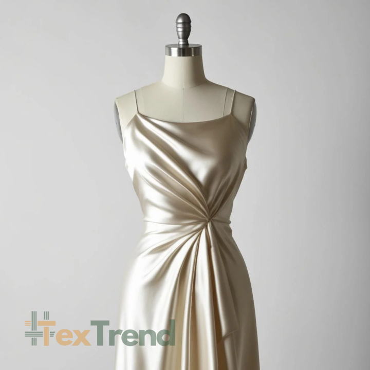 Kleidungsstoff Satin mit Lycra - ecru 3