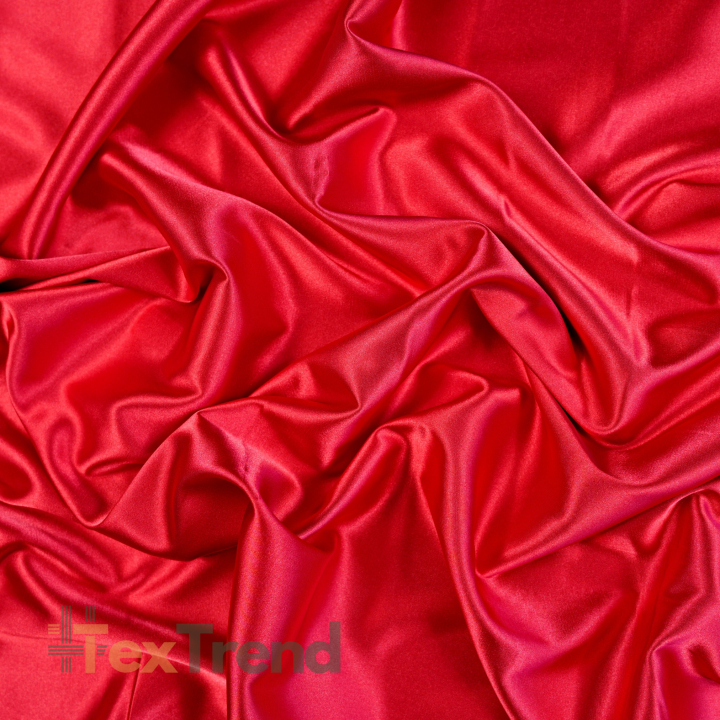 Kleidungsstoff Satin mit Lycra - rot 20