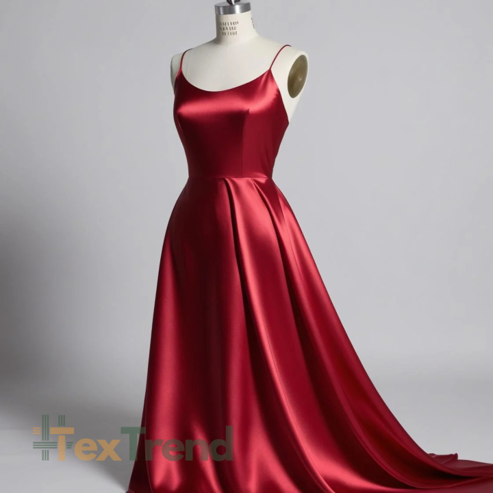 Kleidungsstoff Satin mit Lycra - rot 20