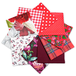 Patchwork-Stoffset 20 Stück 40 x 40 cm - rot/Erwachsene