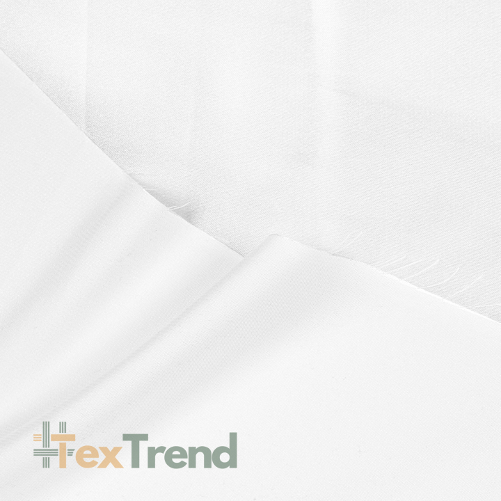 Kleidungsstoff Satin mit Lycra - weiß 1