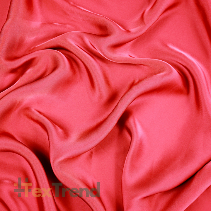 Armani Satin Stoff / Kunstseide - hellrot 32