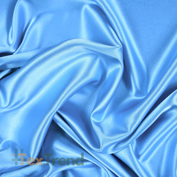 Kleidungsstoff Satin mit Lycra - blau 28