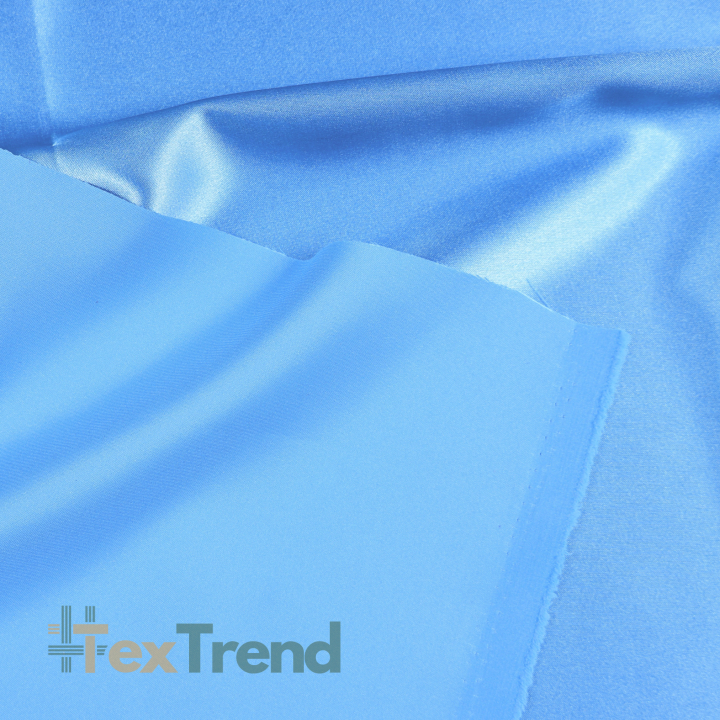 Kleidungsstoff Satin mit Lycra - blau 28