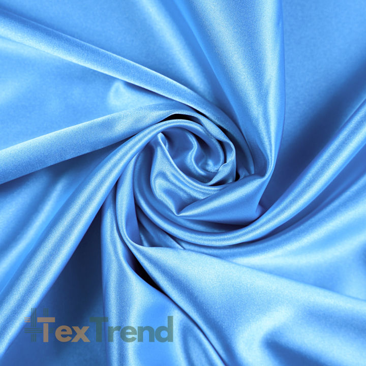 Kleidungsstoff Satin mit Lycra - blau 28