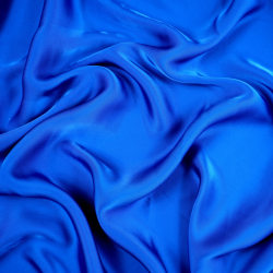 Armani Satin Stoff / Kunstseide - Saphir 30