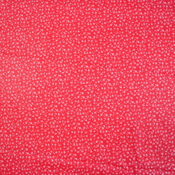 100% Baumwolle MINI mit weißen Punkten auf rotem Hintergrund