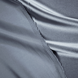 Kleidungsstoff Satin mit Lycra - stahlgrau 47
