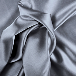 Kleidungsstoff Satin mit Lycra - stahlgrau 47