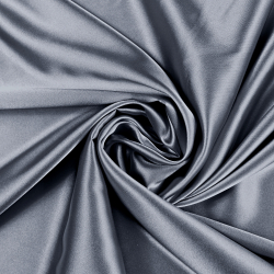 Kleidungsstoff Satin mit Lycra - stahlgrau 47