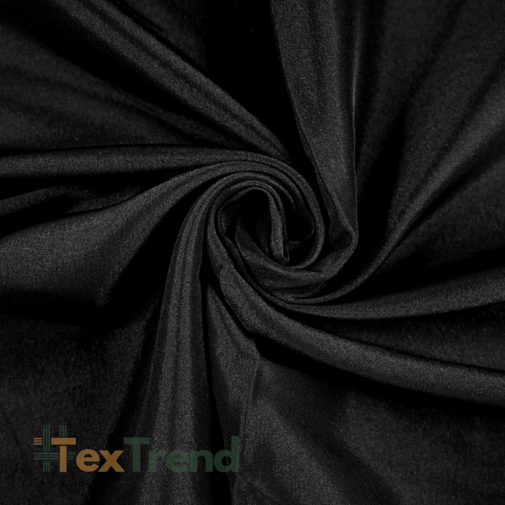 Doppelseitiger Bekleidungsstoff Satin / Taft - Schwarz 72