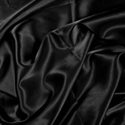 Doppelseitiger Bekleidungsstoff Satin / Taft - Schwarz 72