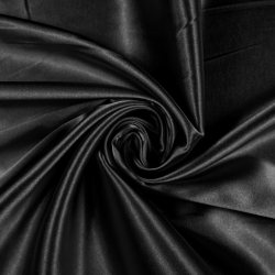 Doppelseitiger Bekleidungsstoff Satin / Taft - Schwarz 72
