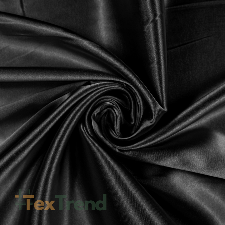Doppelseitiger Bekleidungsstoff Satin / Taft - Schwarz 72