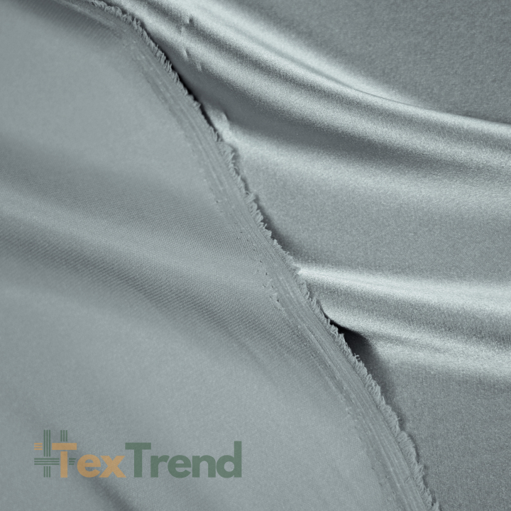 Kleidungsstoff Satin mit Lycra - grau 48