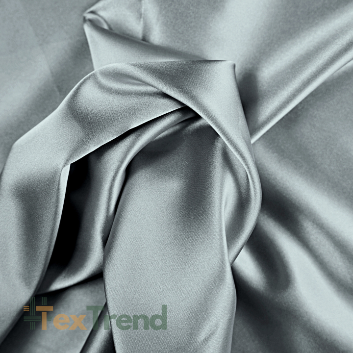 Kleidungsstoff Satin mit Lycra - grau 48