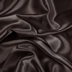 Doppelseitiger Bekleidungsstoff Satin / Taft - Dunkelbraun 71