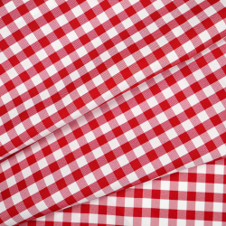 Tischdecke aus flecken- und wasserabweisendem Stoff - rote Vichy-Karos