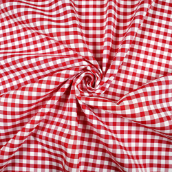 Tischdecke aus flecken- und wasserabweisendem Stoff - rote Vichy-Karos