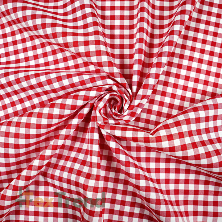 Tischdecke aus flecken- und wasserabweisendem Stoff - rote Vichy-Karos