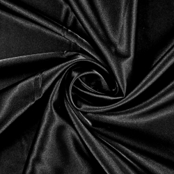 Kleidungsstoff Satin mit Lycra - schwarz 95