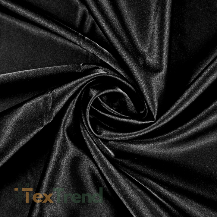 Kleidungsstoff Satin mit Lycra - schwarz 95