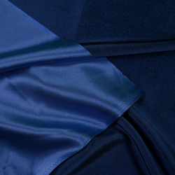 Zweifarbiger Bekleidungsstoff Satin / Taft - Marineblau 66