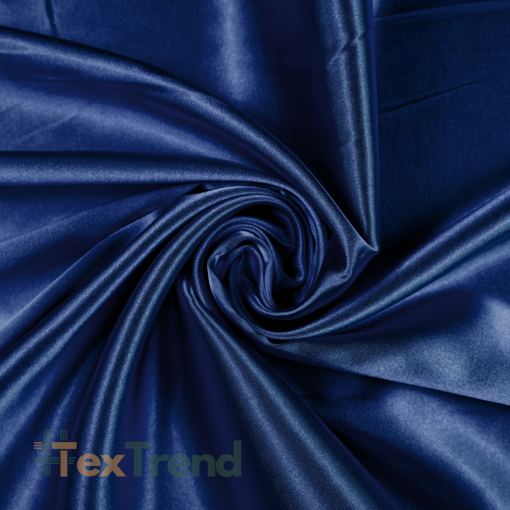 Zweifarbiger Bekleidungsstoff Satin / Taft - Marineblau 66