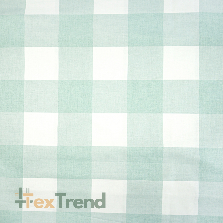 100% Baumwolle große Salbeigrün Vichy-Karo