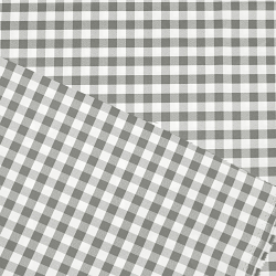 Tischdecke aus flecken- und wasserabweisendem Stoff - graues Vichy-Karo