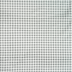 100% Baumwolle Vichy Karomuster grau-weiß klein