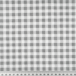 100% Baumwolle Vichy Karomuster grau-weiß klein