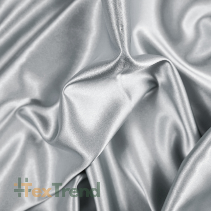 Kleidungsstoff Satin mit Lycra - hellgrau 45