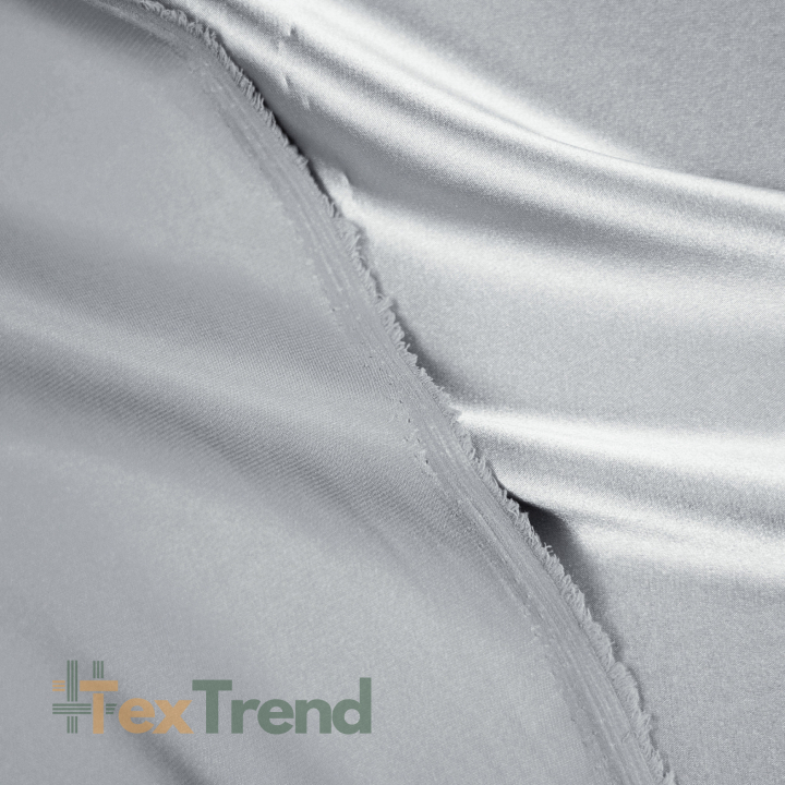 Kleidungsstoff Satin mit Lycra - hellgrau 45