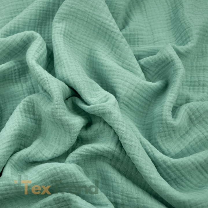 Musselin Double Gauze schmutziges Salbei (Emerald)