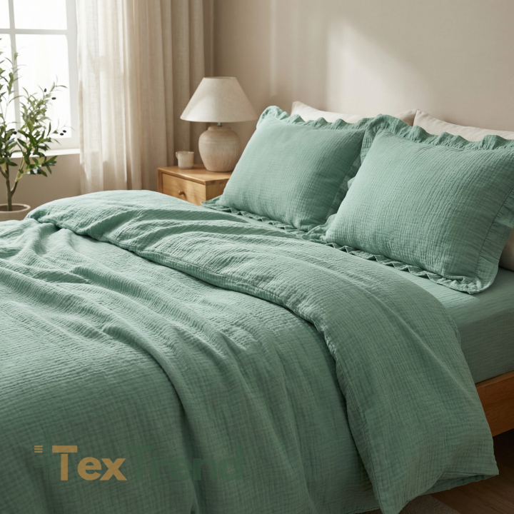 Musselin Double Gauze schmutziges Salbei (Emerald)