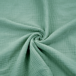 Musselin Double Gauze schmutziges Salbei (Emerald)
